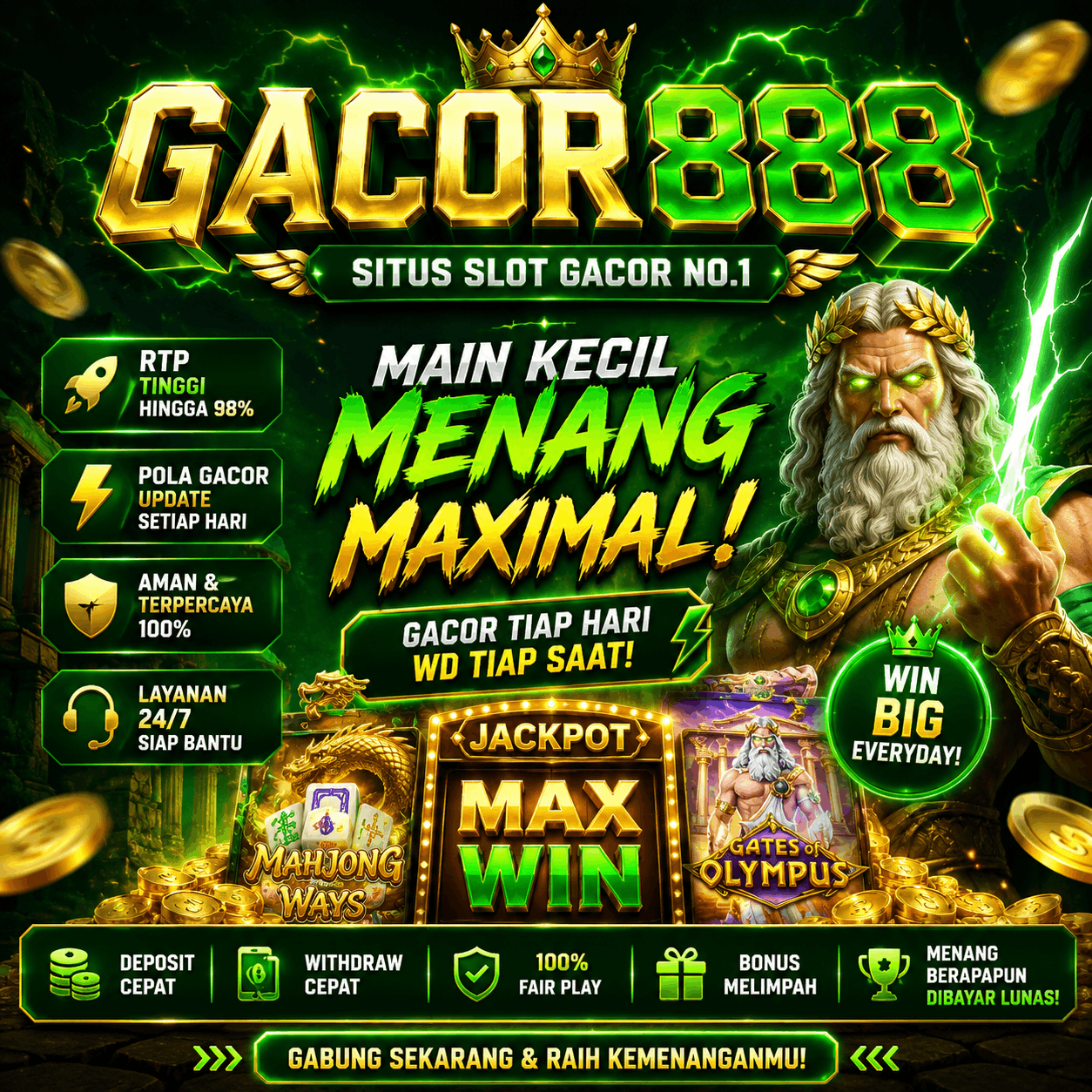Thumbnail 1 of 3, Poster, GACOR888 ◆ SITUS GAME SLOT ONLINE DENGAN MENU PRAKTIS DAN MUDAH DIAKSES designed and sold by GACOR888.
